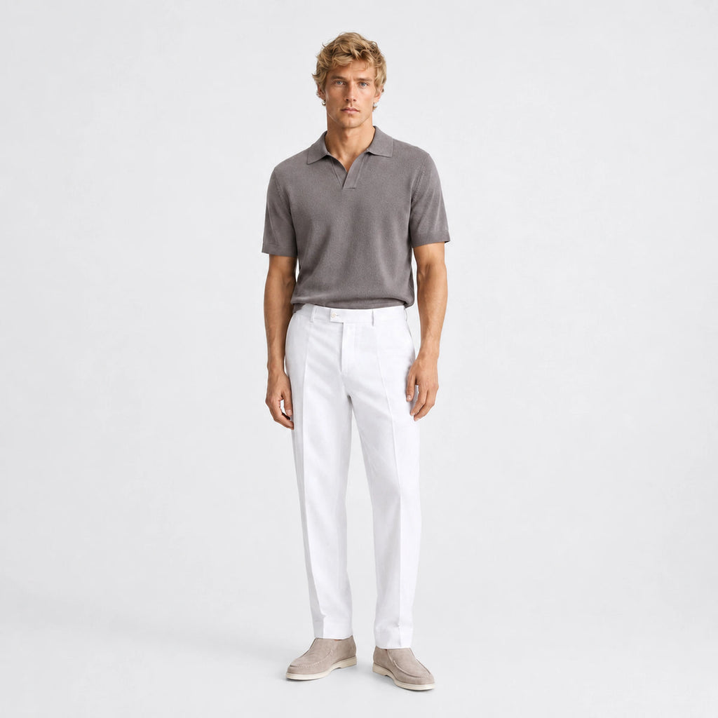 PORTOFINO LINEN TROUSERS WHITE