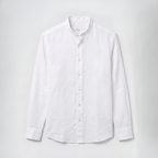 MANDARIN LINEN SHIRT WHITE