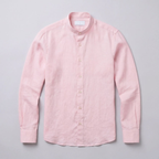 MANDARIN LINEN SHIRT PINK