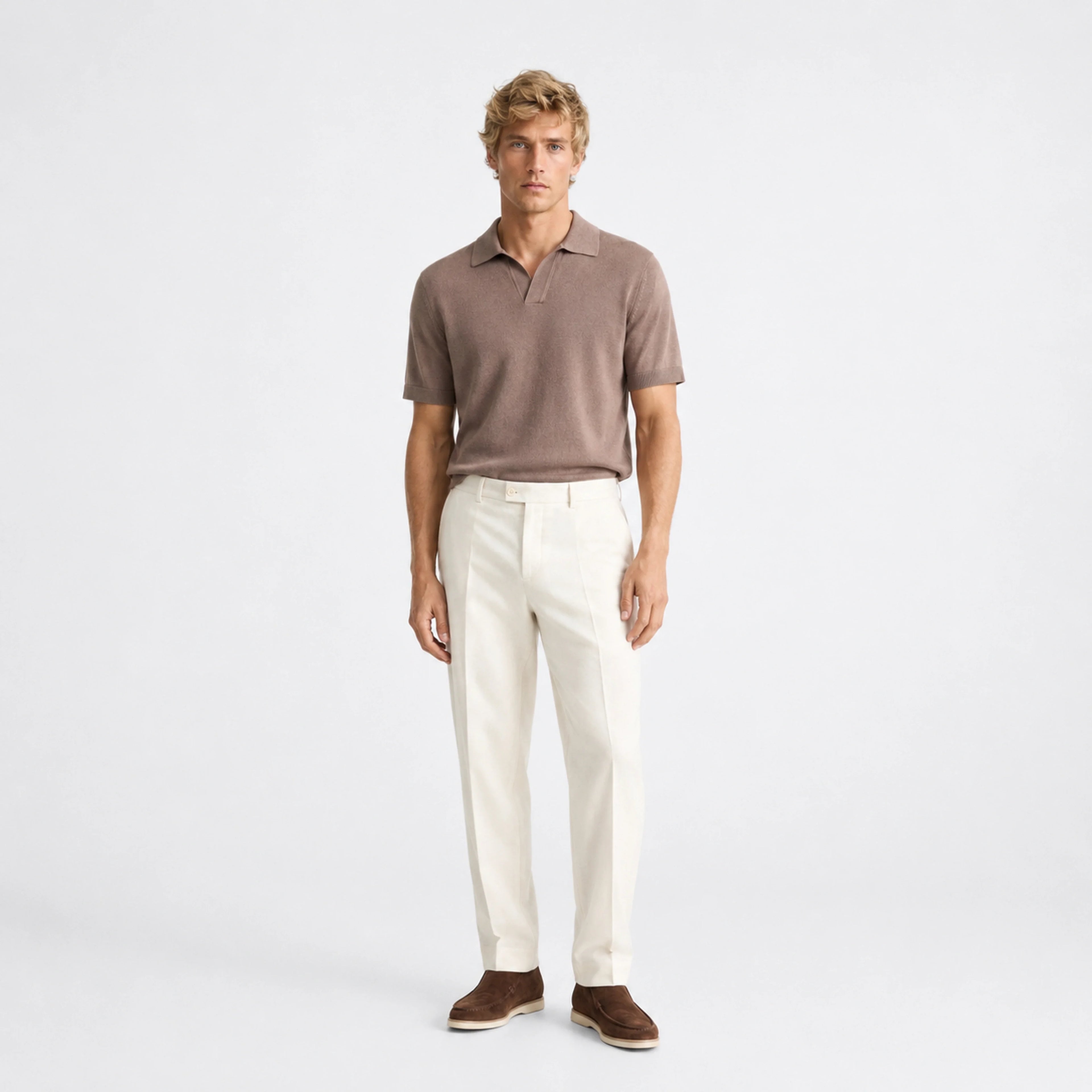 PORTOFINO LINEN TROUSERS CREAM