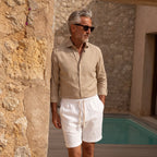 SHORT LIN BLANC