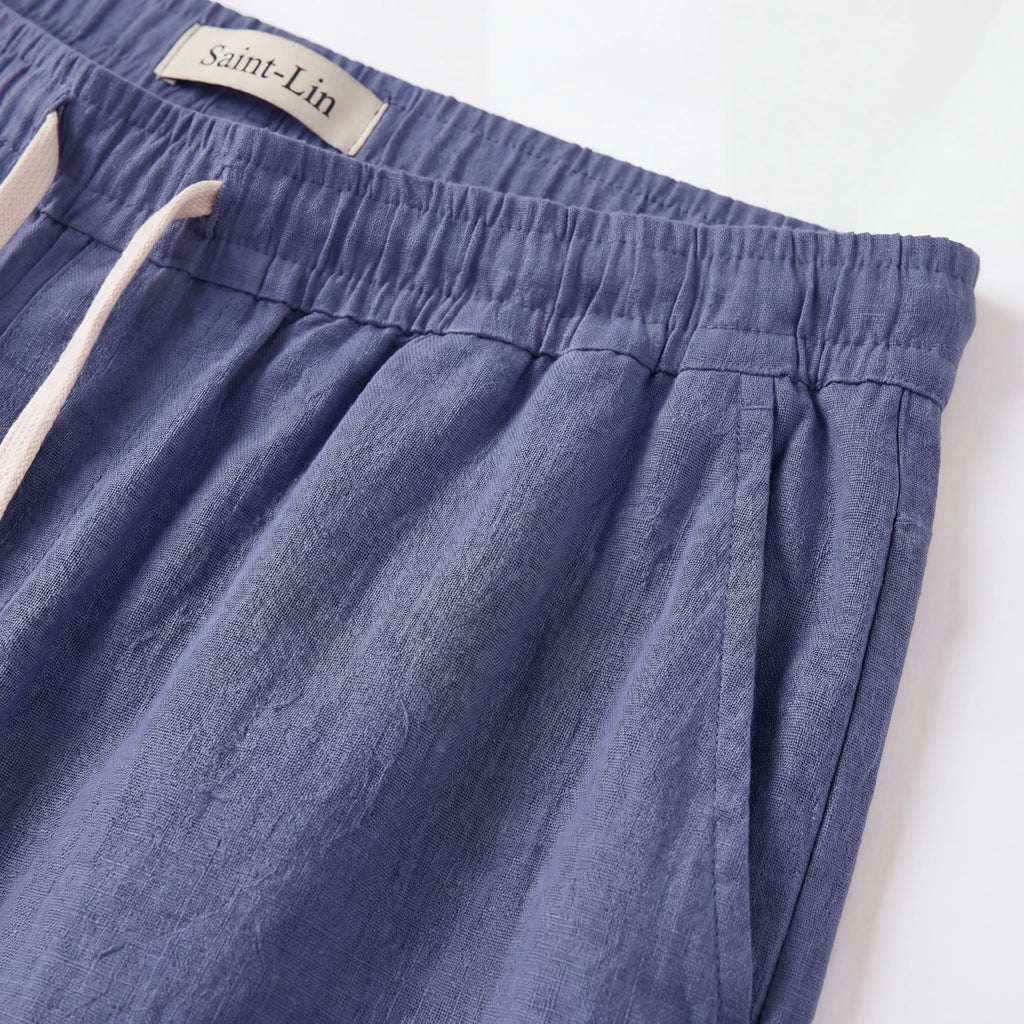 SHORT LIN BLEU