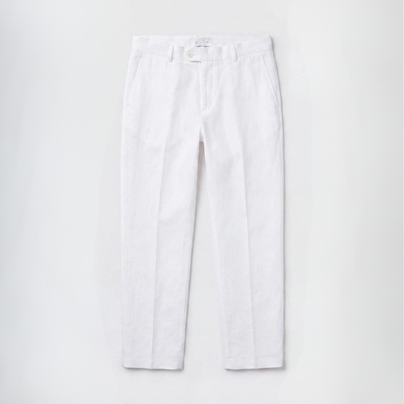 PORTOFINO LINEN TROUSERS WHITE