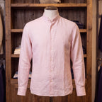 MANDARIN LINEN SHIRT PINK