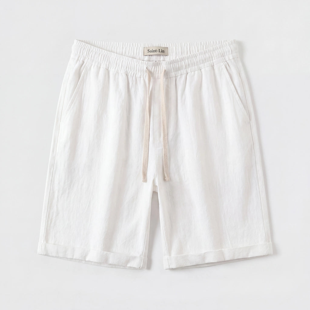 SHORT LIN BLANC